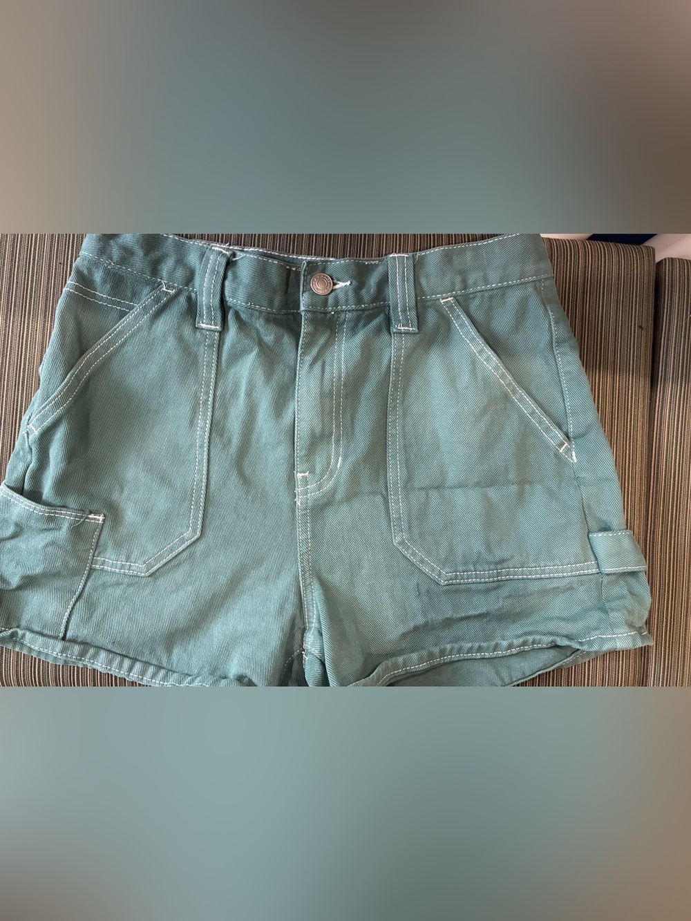 PacSun Green Utility High-Rise Cargo workwear Short 28